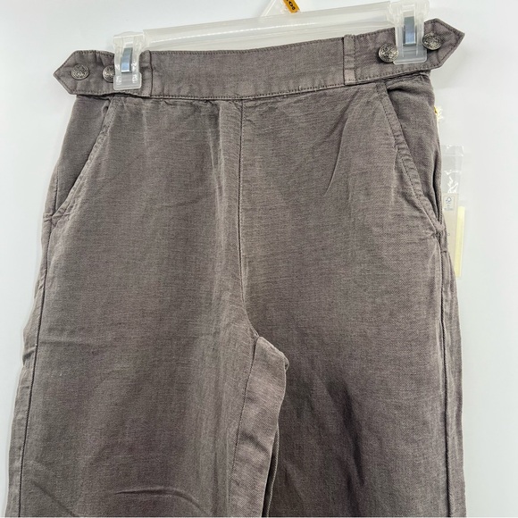 Calypso St Barth wide leg linen blend pants grey size US XS NWT Vintage look - Picture 2 of 8